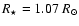 $R_{\star} = 1.07~R_{\odot}$