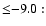 ${\leq}{ -}9.0:$