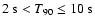 $ 2~{\rm s} < T_{90} \leq 10~{\rm s}$