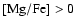 $[{\rm Mg/Fe}]>0$