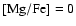 $[{\rm Mg/Fe}]=0$