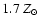 $1.7~Z_{\odot}$