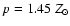 $p=1.45~Z_{\odot}$
