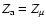 $Z_{\rm a}=Z_{\mu}$