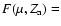 $F(\mu,Z_{\rm a})=$