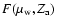 $F(\mu_{\rm w},Z_{\rm a})$