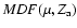 ${MDF}(\mu,Z_{\rm a})$
