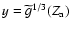 $y=\widetilde{g}^{1/3}(Z_{\rm a})$