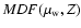 ${MDF}(\mu_{\rm w},Z)$