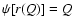 $\psi [r(Q)]=Q$
