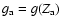 $g_{\rm a}=g(Z_{\rm a})$