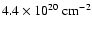 $4.4 \times 10^{20}~\rm cm^{-2}$