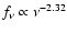 $f_\nu \propto \nu^{-2.32}$