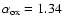 $\alpha_{{\rm ox}} = 1.34$