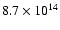 $8.7\times10^{14}$