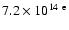 $7.2\times10^{14~\rm e}$