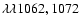 $\lambda\lambda 1062,1072$