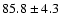 $85.8 \pm 4.3$