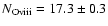 $N_{\rm O {\sc viii}} = 17.3 \pm 0.3$
