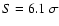 $S=6.1~\sigma$