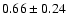 $0.66\pm0.24$
