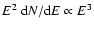 $E^2~ {\rm d}N/{\rm d}E\propto E^3$