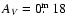 $A_V=0\hbox{$.\!\!^{\rm m}$ }18$