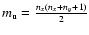 $m_{\rm {u}}={n_{{x}}(n_{{x}}+n_{{y}}+1)\over 2}$