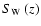 $S_{\rm {W}}\ (z)$