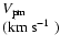 $\textstyle \parbox{15mm}{%
$V_{{\rm pm}}$\\ (km ${\rm
s}^{-1}$ )}$
