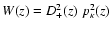 $W(z)=D_+^2(z)~p_\kappa^2(z)$