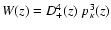 $W(z)=D_+^4(z)~p_\kappa^3(z)$