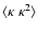 ${\langle
\kappa~\kappa^2 \rangle}$