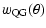 $\displaystyle w_{\rm QG}(\theta)$