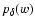 $p_\delta(w)$