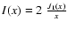 ${I}(x)=2~\frac{{J}_1(x)}{x}$