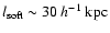 $l_{\rm soft}\sim
30~h^{-1}~{\rm kpc}$