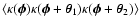 $\langle\kappa(\vec\phi)\kappa(\vec\phi+\vec\theta_1)
\kappa(\vec\phi+\vec\theta_2)\rangle$