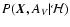 $P( \vec{X}, A_V \vert {\cal H})$