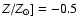 $Z/Z_\odot ]=-0.5$