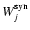 $W_j^{\rm syn}$