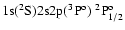 ${\rm 1s}(^2{\rm S}){\rm 2s2p}(^3{\rm P}^{\rm o})\ ^2{\rm P}^{\rm o}_{1/2}$