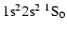 ${\rm 1s}^2{\rm 2s}^2\ ^1{\rm S}_{0}$