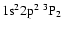 ${\rm 1s}^2{\rm 2p}^2\ ^3{\rm P}_{2}$