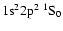 ${\rm 1s}^2{\rm 2p}^2\ ^1{\rm S}_{0}$