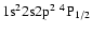 ${\rm 1s}^2{\rm 2s2p}^2\ ^4{\rm P}_{1/2}$