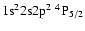 ${\rm 1s}^2{\rm 2s2p}^2\ ^4{\rm P}_{5/2}$