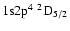 ${\rm 1s}{\rm 2p}^4\ ^2{\rm D}_{5/2}$