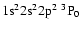 ${\rm 1s}^2{\rm 2s}^2{\rm 2p}^2\ ^3{\rm P}_{0}$