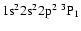 ${\rm 1s}^2{\rm 2s}^2{\rm 2p}^2\ ^3{\rm P}_{1}$